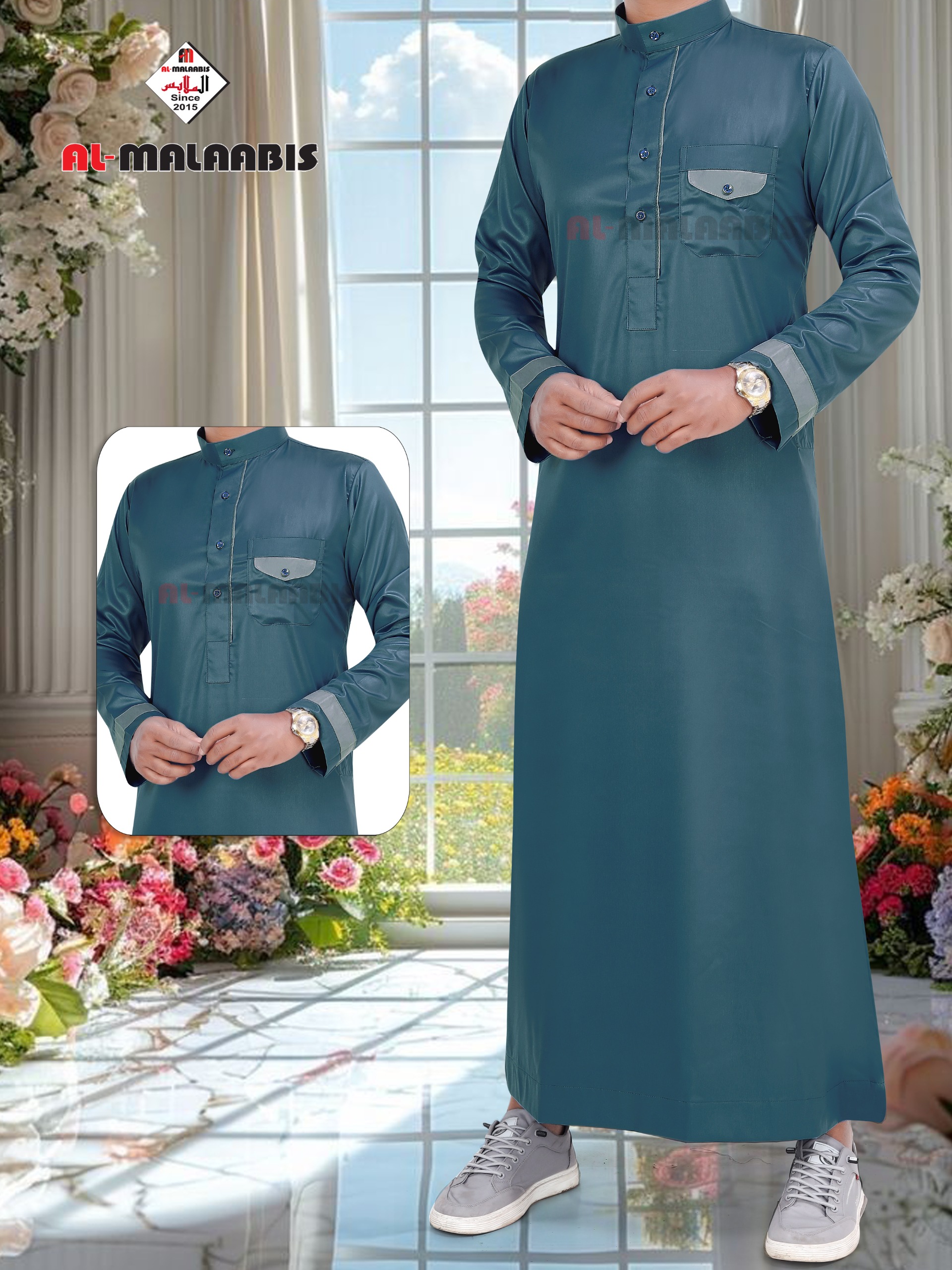 Designer Indo Saudi Style - Imported shinning fabric